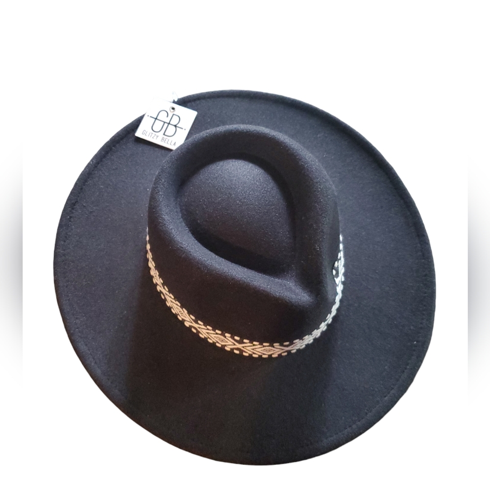 NWT Glitzy Bella Black Hat